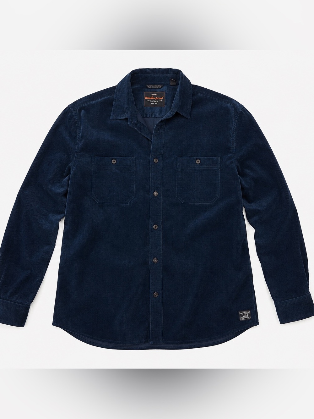 Weatherproof Men's Dark Navy Corduroy Button-Down Shirt